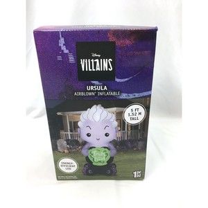 New Disney Ursula Villain Halloween Airblown Inflatable 5ft Yard Decoration